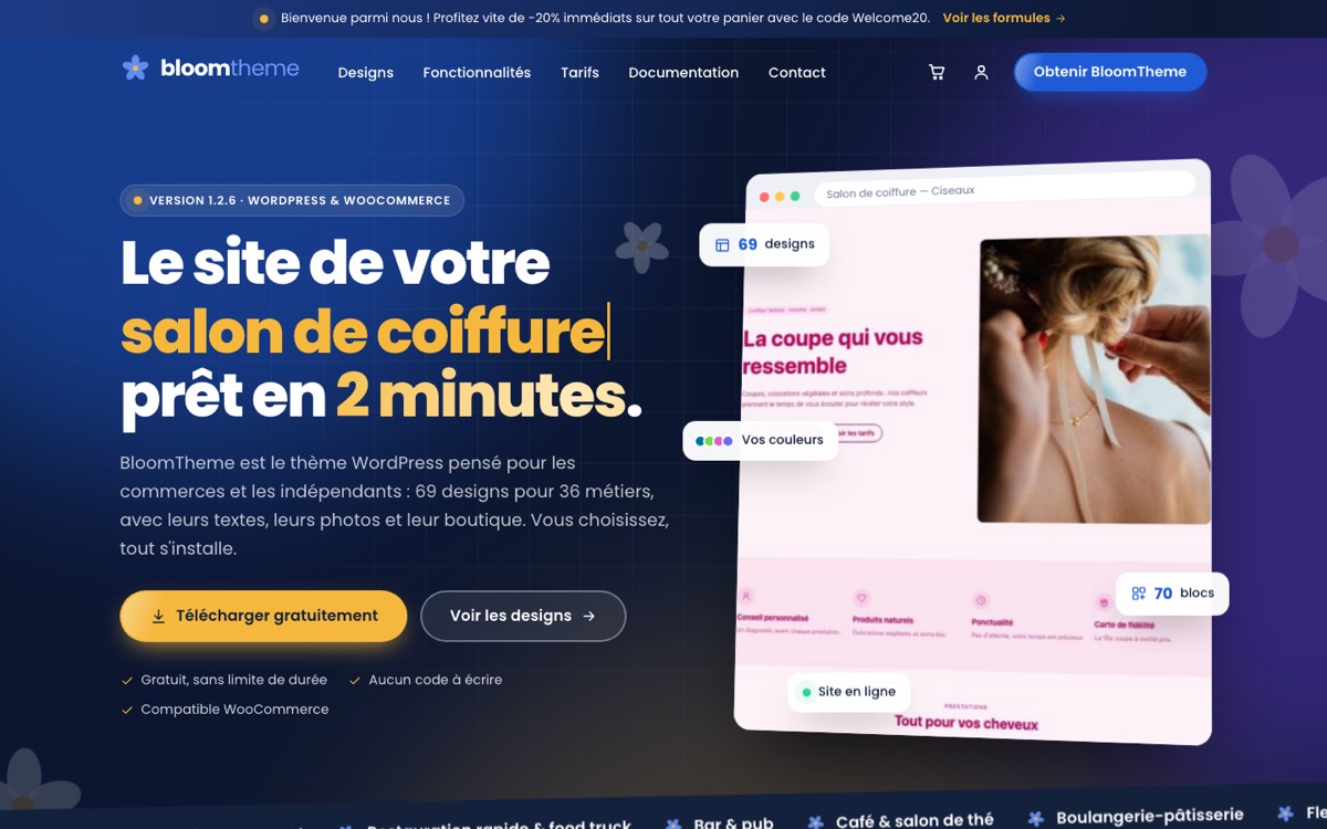 Site BloomTheme - Thème WordPress