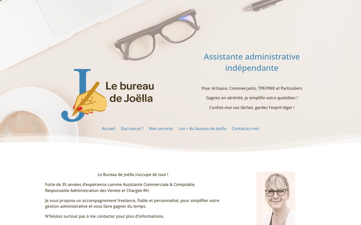 Site Le bureau de Joëlla - Site vitrine